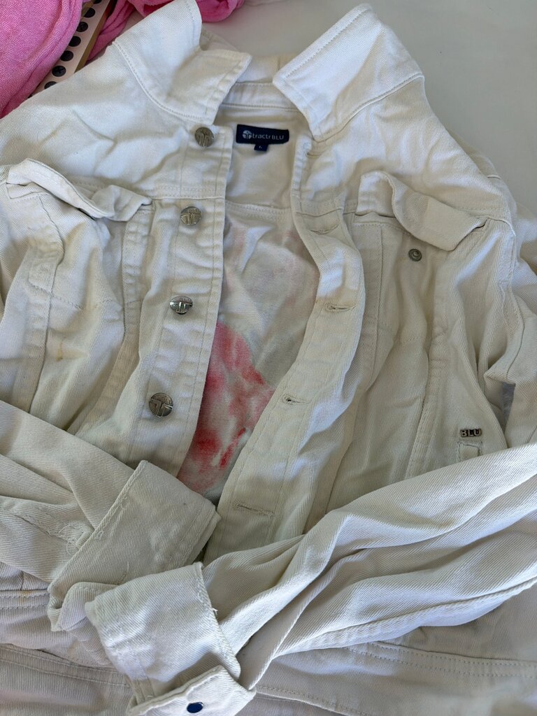 Tractor Blu White Denim Jacket