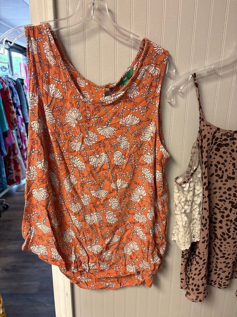 Floral Print Sleeveless Top