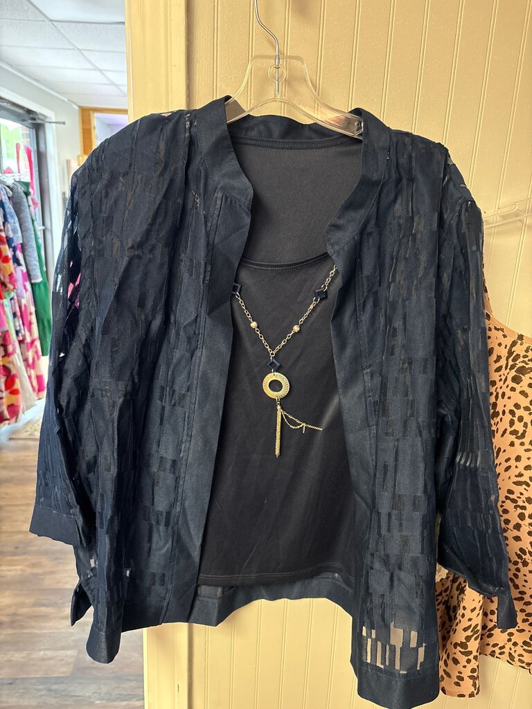 Alfred Dunner Petite Overlay Jacket