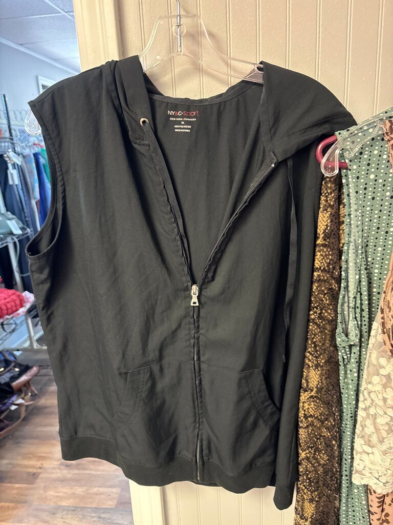 NY&C Sport Black Zip-Up Hoodie