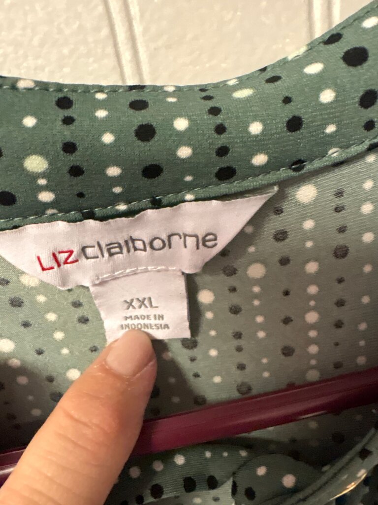 Liz Claiborne Polka Dot Sleeveless Top