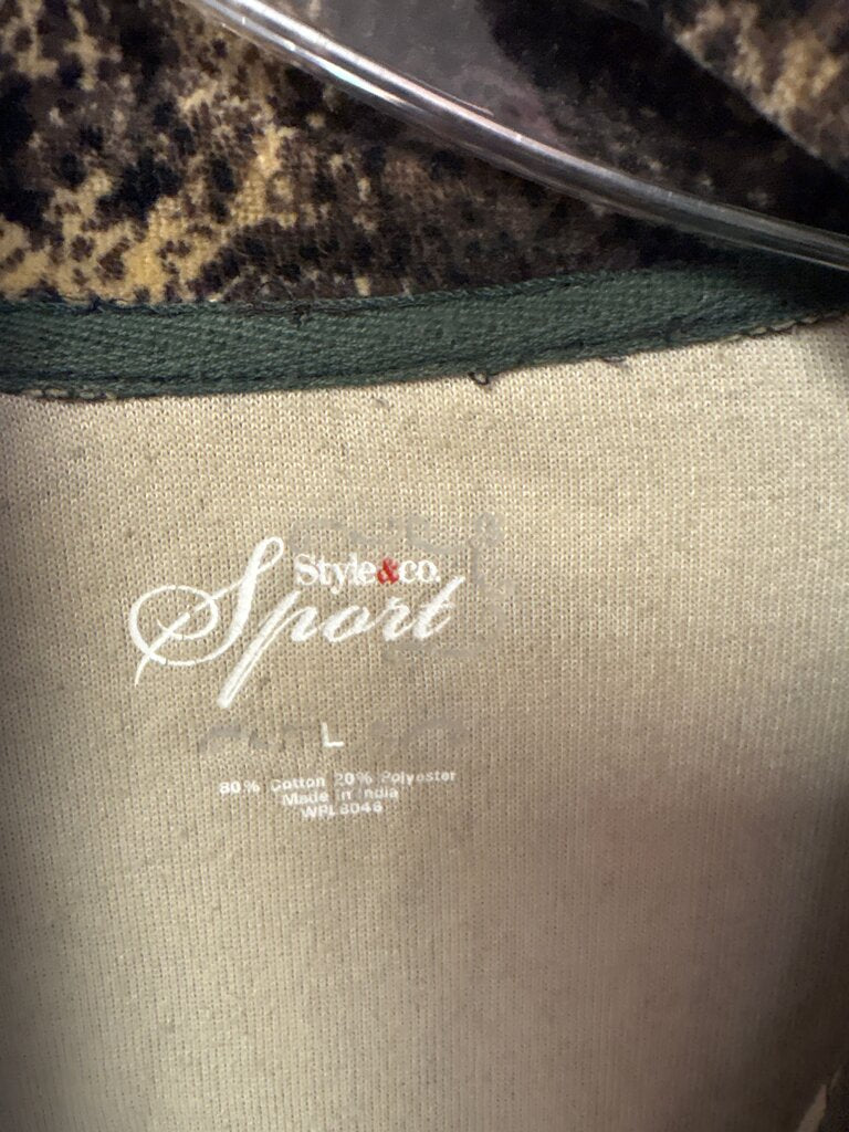 Style & Co. Sport Snakeskin Zip-Up Jacket