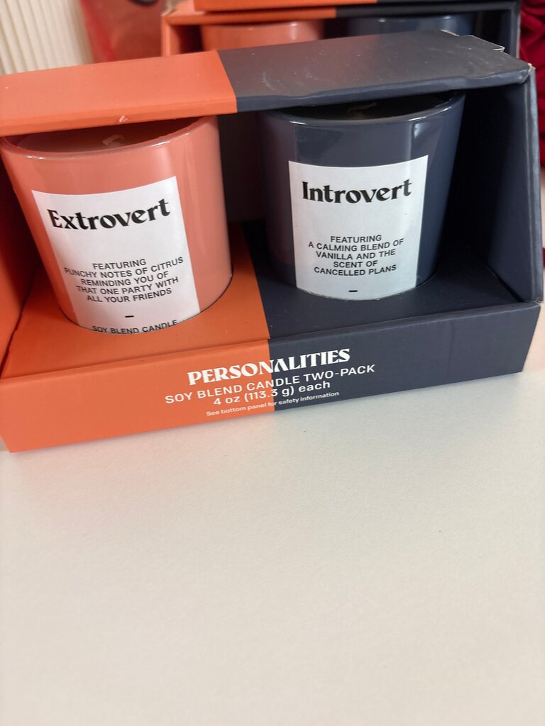 Extrovert and Introvert Soy Blend Candle Two-Pack