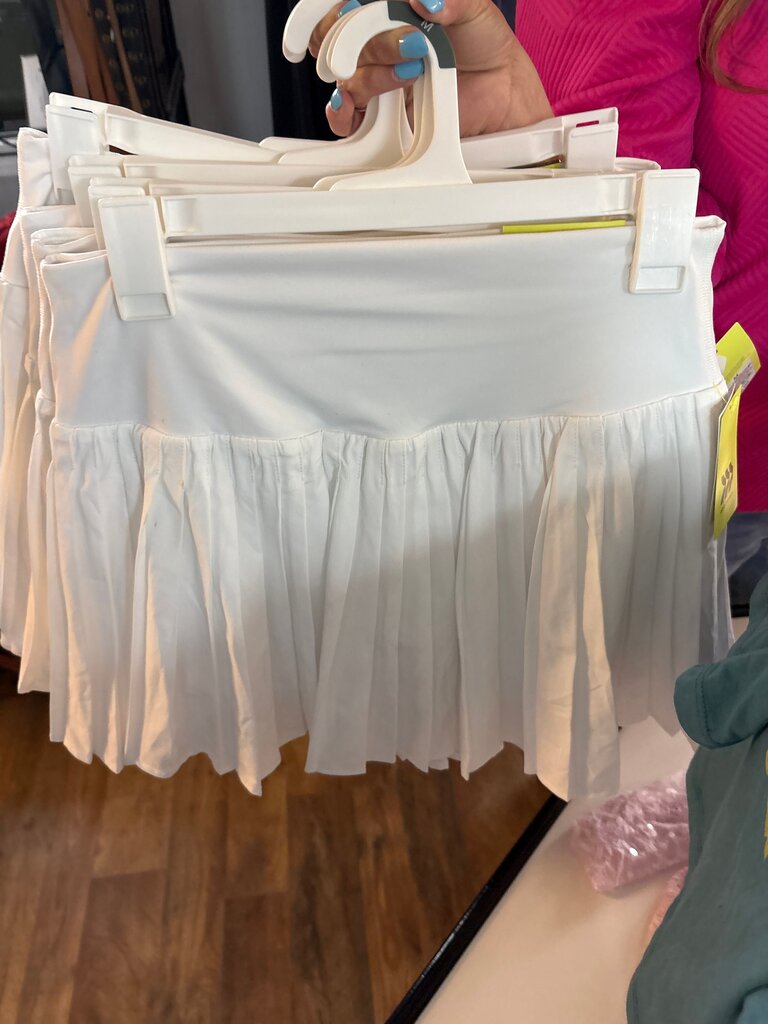 White Pleated Skirt