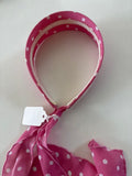 Pink Polka Dot Headband