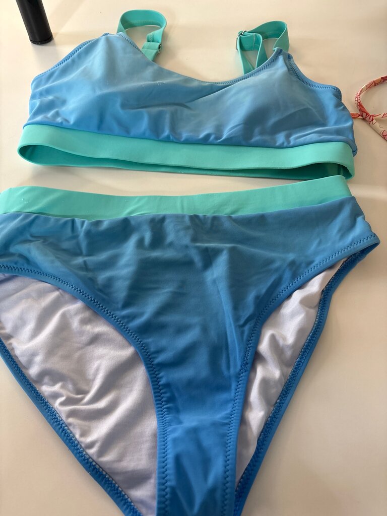 Blue Two-Piece Swimwear Set