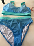 Blue Two-Piece Swimwear Set