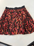DKNY Pleated Leopard Print Skirt