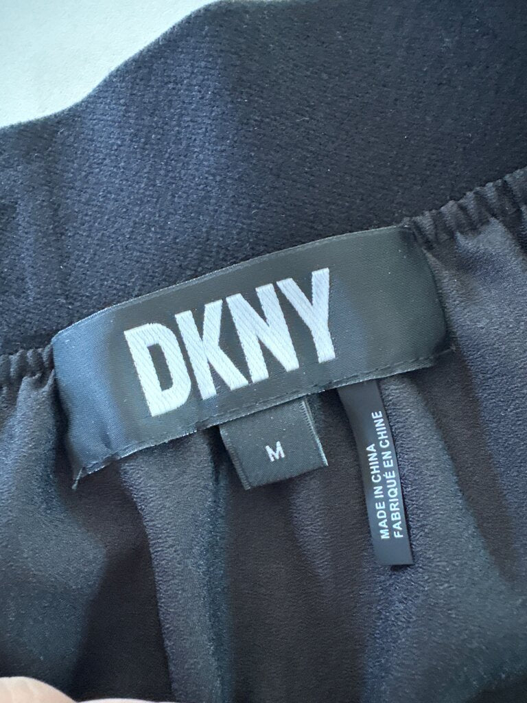 DKNY Pleated Leopard Print Skirt