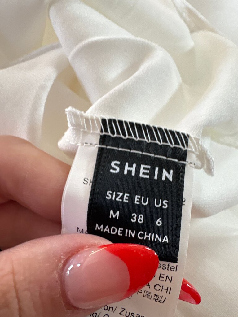 SHEIN White Peplum Top