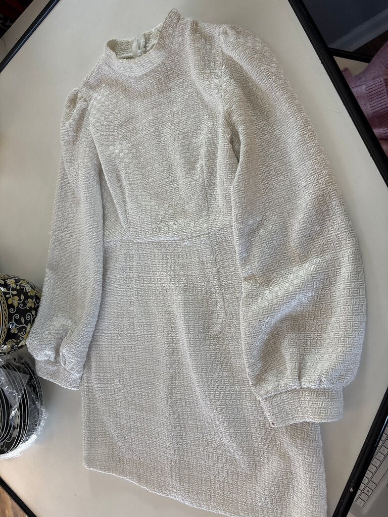 SHEIN Textured White Mini Dress