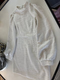 SHEIN Textured White Mini Dress