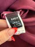 SHEIN Burgundy Overall Dress