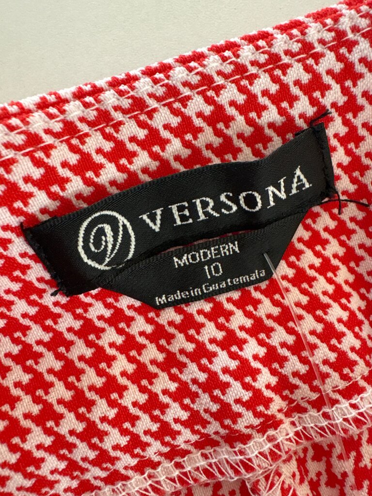 Versona Modern Red Houndstooth Pants