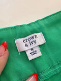 Crown & Ivy Green Ruffled Leggings
