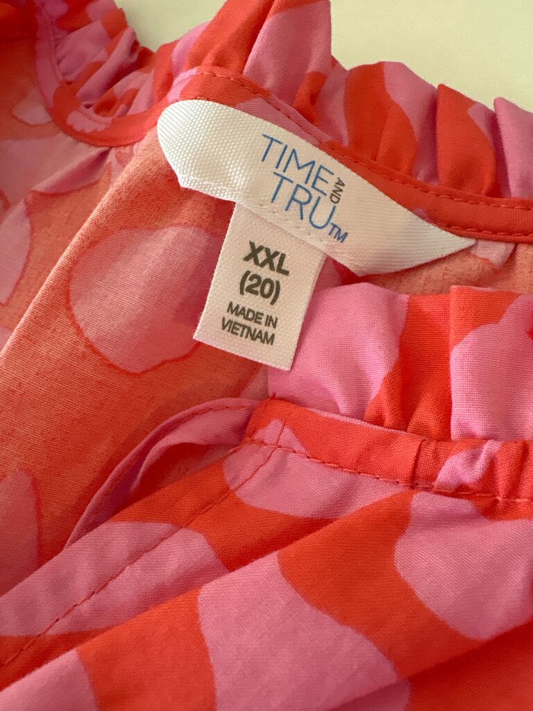 TIME AND TRU Floral Tiered Dress