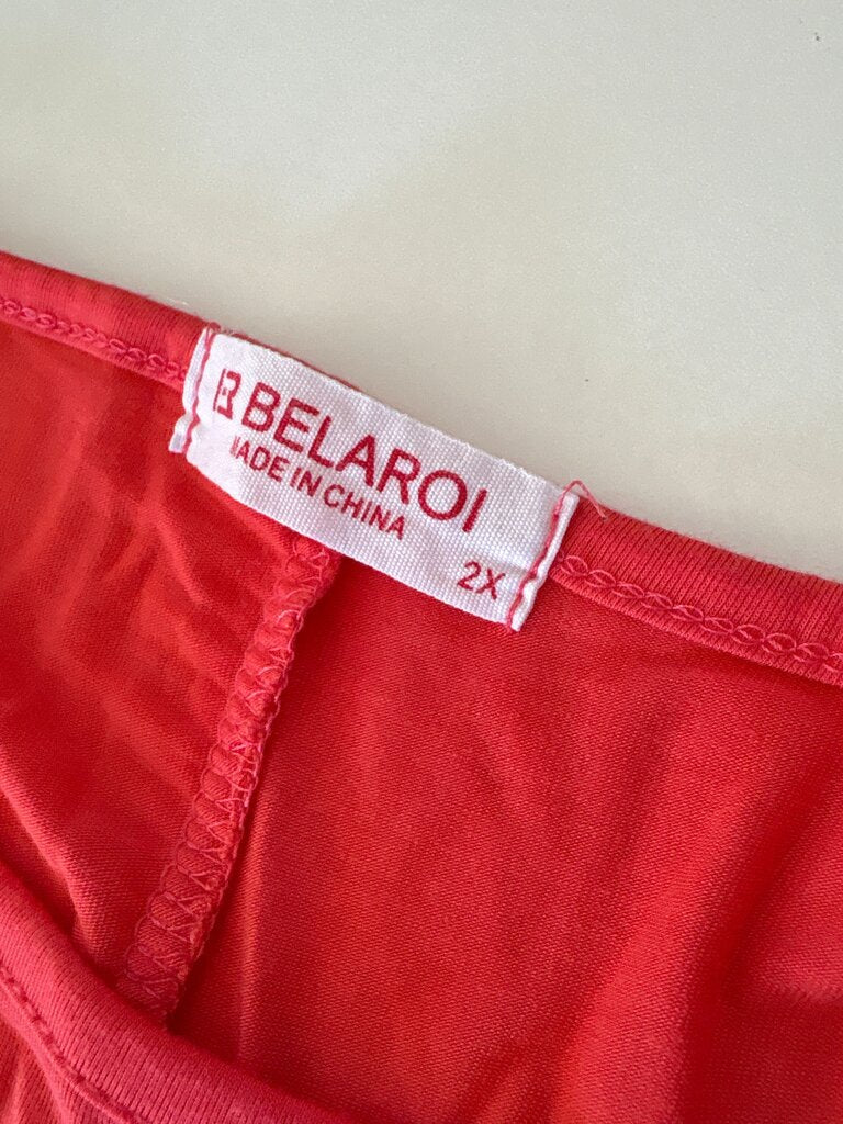 Belaroi Women's 2X Red Long Sleeve Top