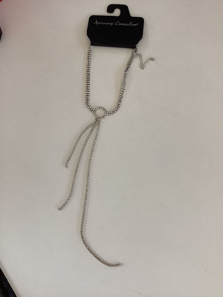 Silver Rhinestone Body Chain