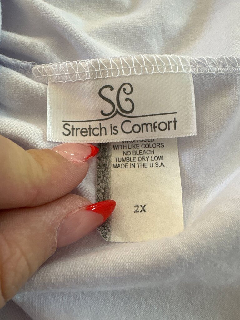 Stretch Is Comfort Women's 2X White Pants