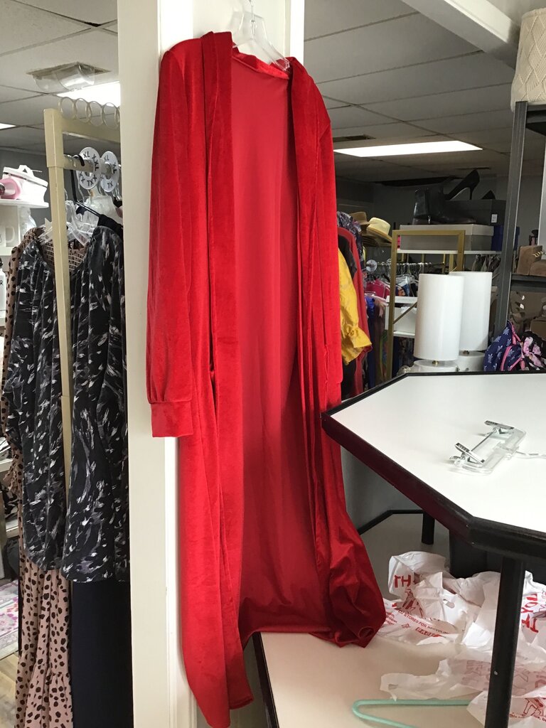 Red Velvet Long Robe