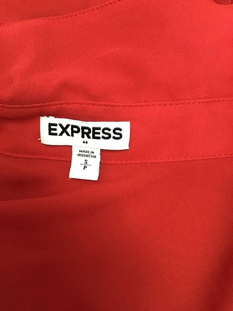 Express Women's Red Button-Up Shirt