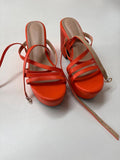 Crisp Orange High Heel Sandals