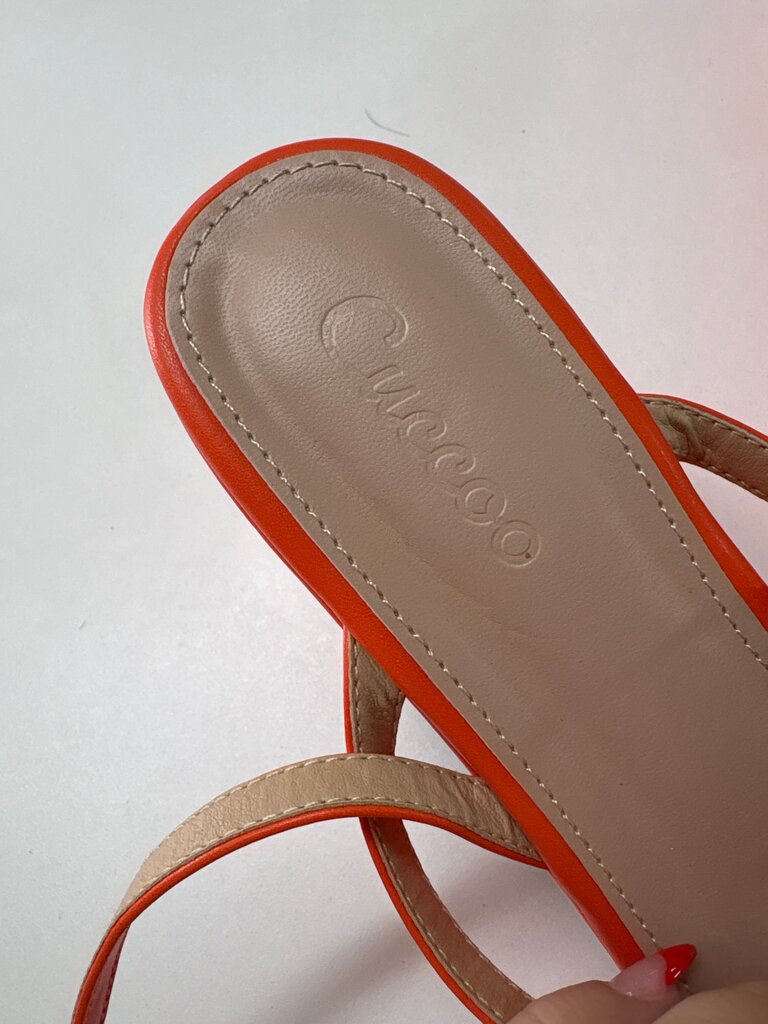 Crisp Orange High Heel Sandals