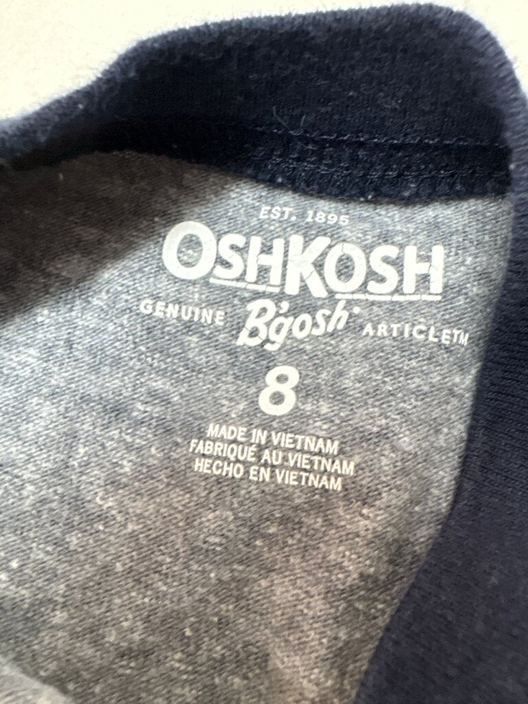 OshKosh B'gosh Gray Long Sleeve Shirt with Orange Stripes