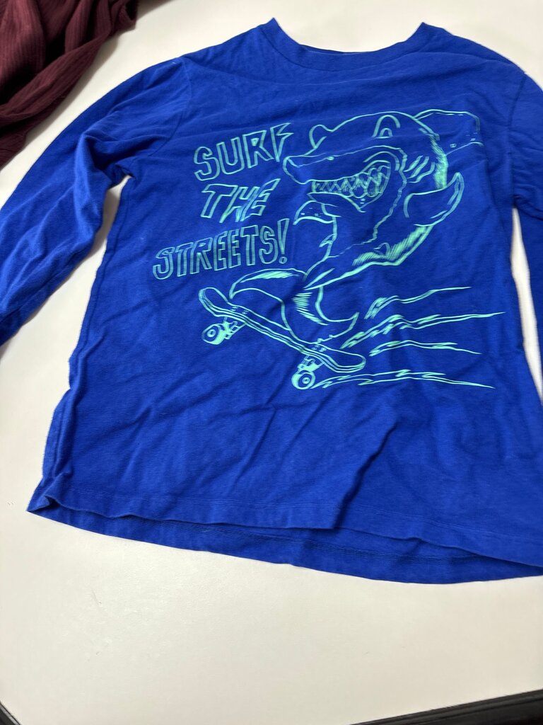 Surf the Streets Shark Graphic Long Sleeve Shirt