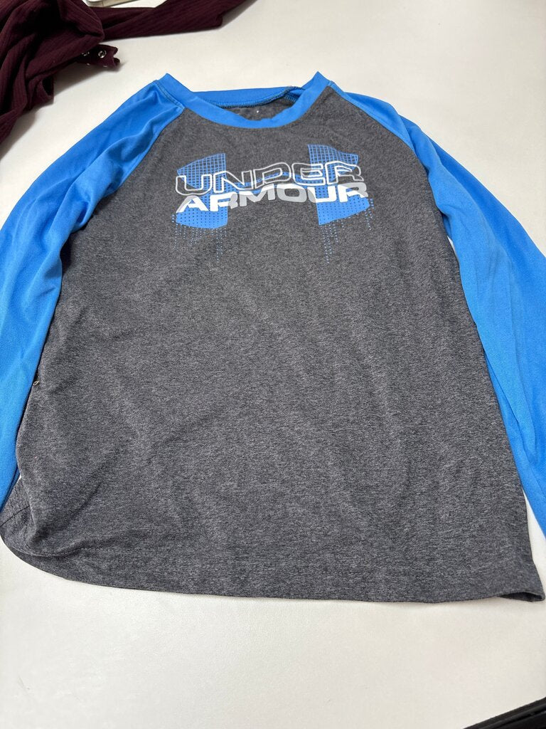 Under Armour Gray and Blue Long Sleeve Shirt