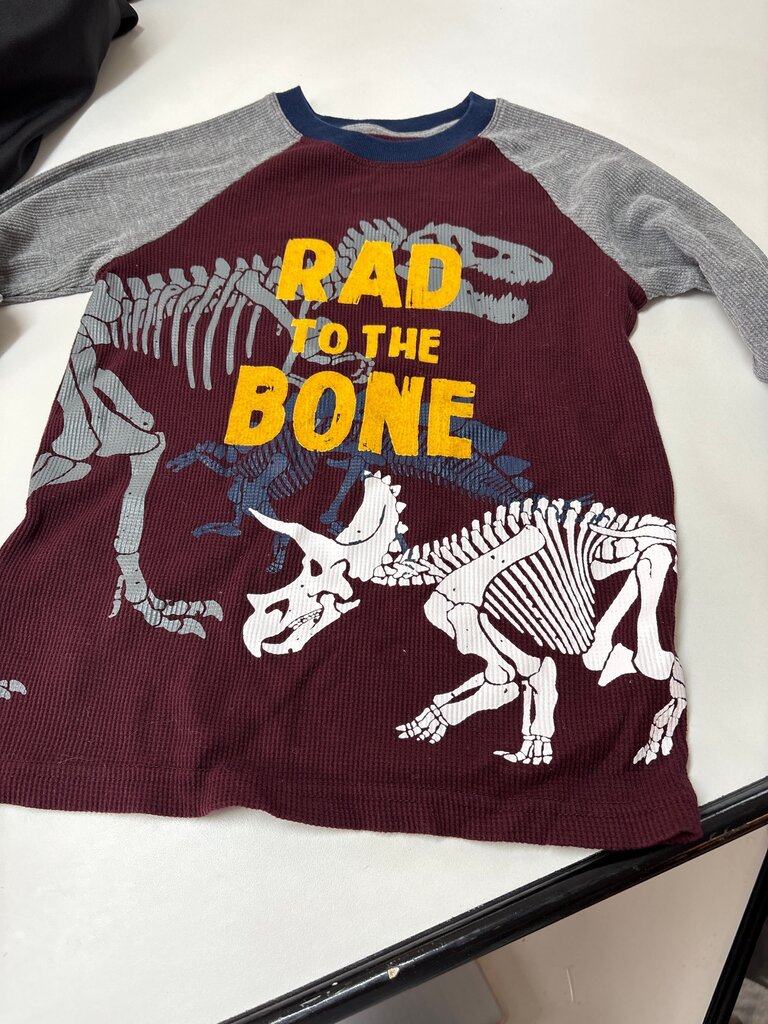 Rad To The Bone Dinosaur Themed Kids Shirt