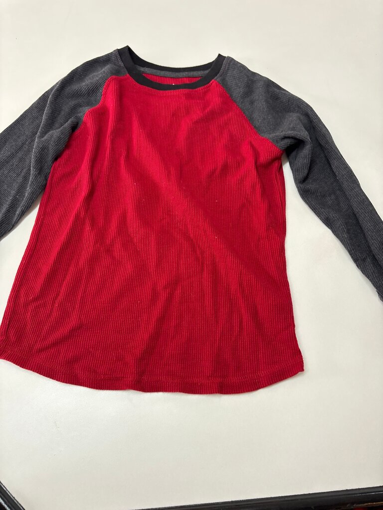 Kids Red and Gray Long Sleeve Shirt