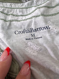 Croft & Barrow Green Printed Sleeveless Top