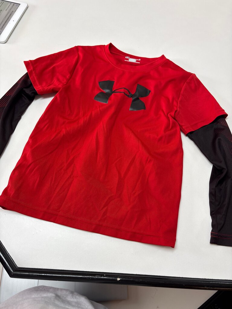 Under Armour Boys Red Long Sleeve Shirt