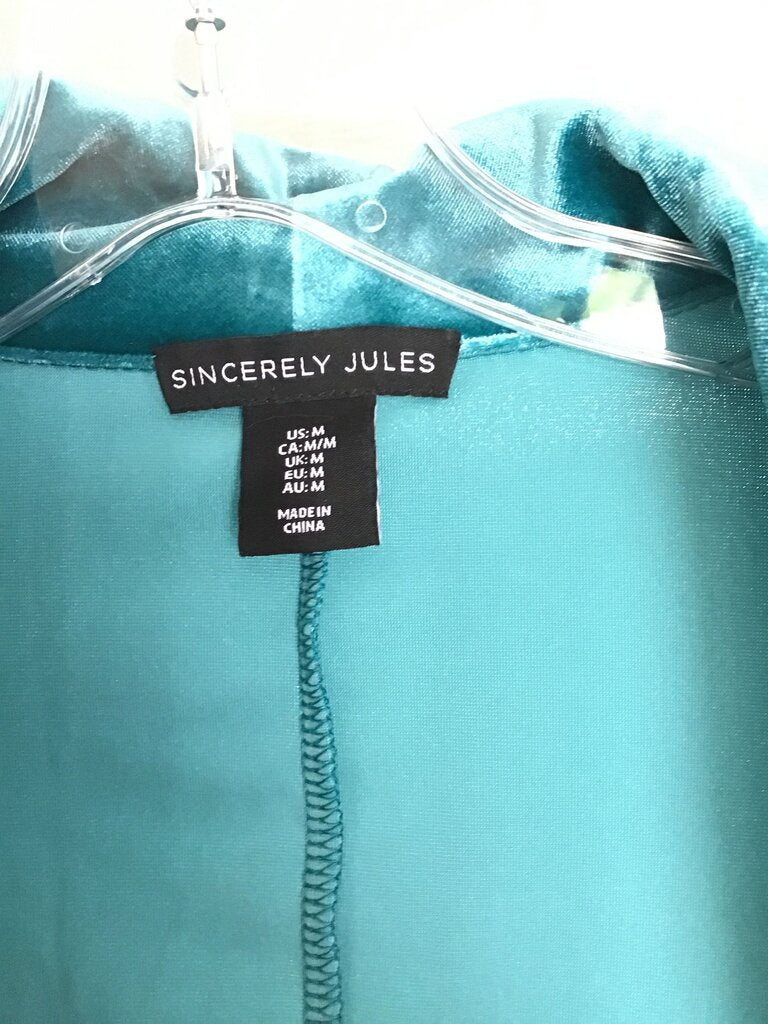 Sincerely Jules Teal Velvet Jacket