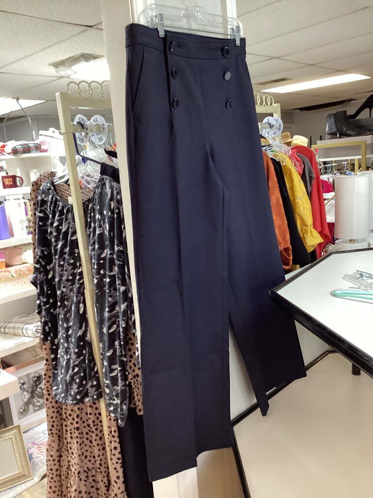Talbots Women's Navy Wide Leg Pant