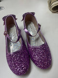 Girls' Purple Glitter Dress Shoes