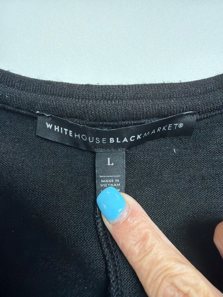 White House Black Market Black Long Sleeve Top