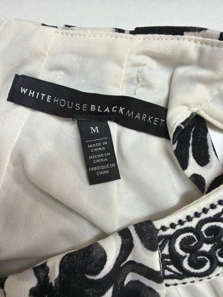 Black and White Floral Print Dress