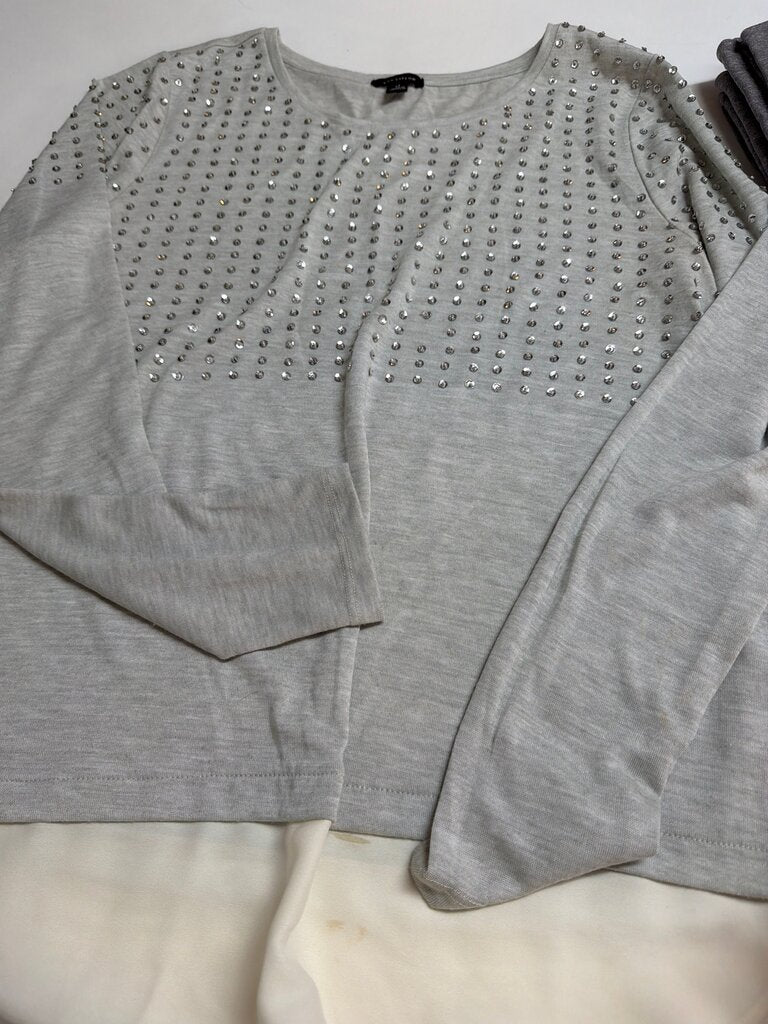 Ann Taylor Beaded Long Sleeve Top