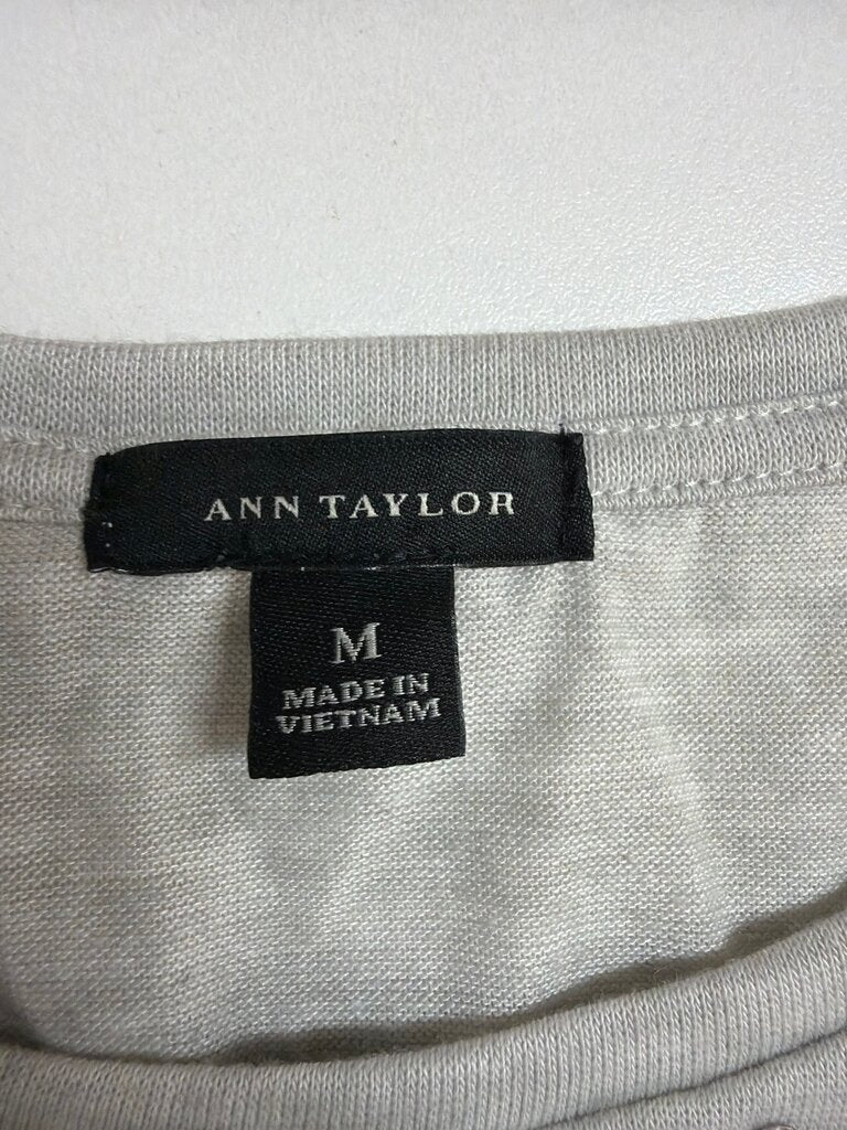 Ann Taylor Beaded Long Sleeve Top