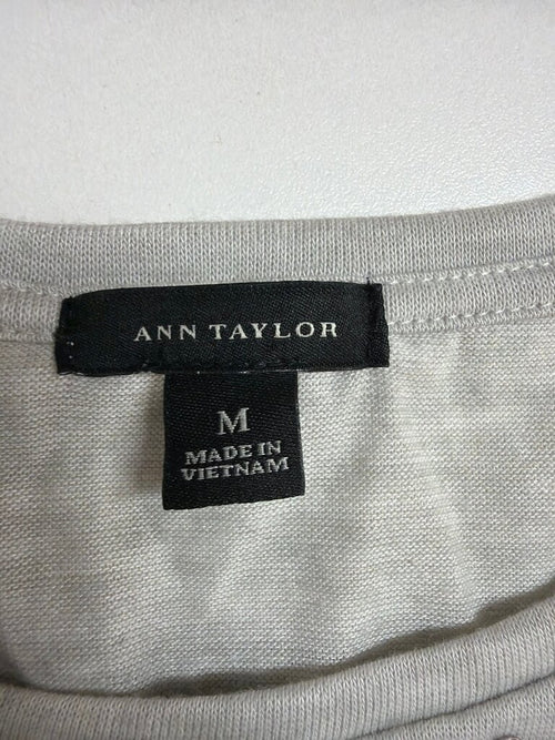 Ann Taylor Beaded Long Sleeve Top