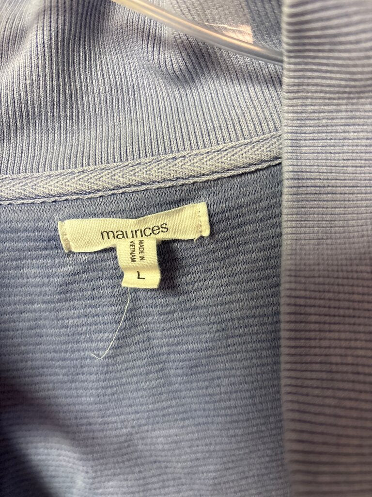 Maurices Women's Light Blue Button-Up Top