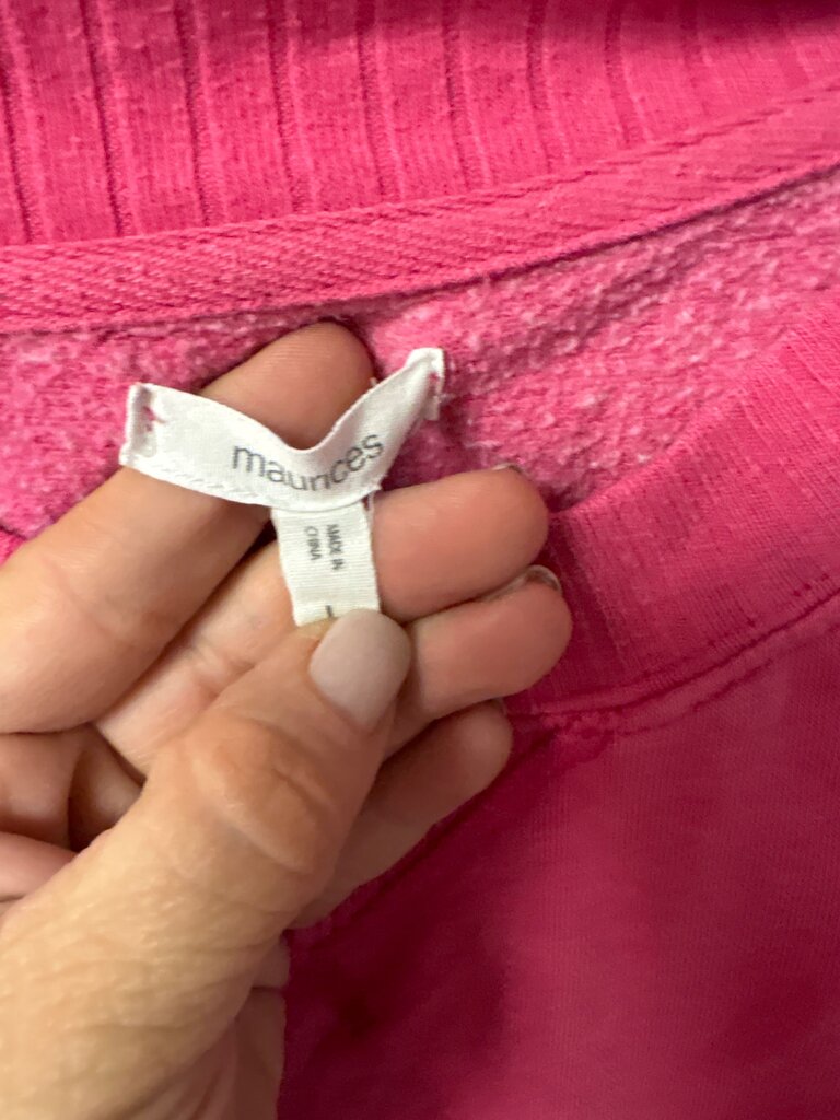 Maurices Pink Long Sleeve Sweater