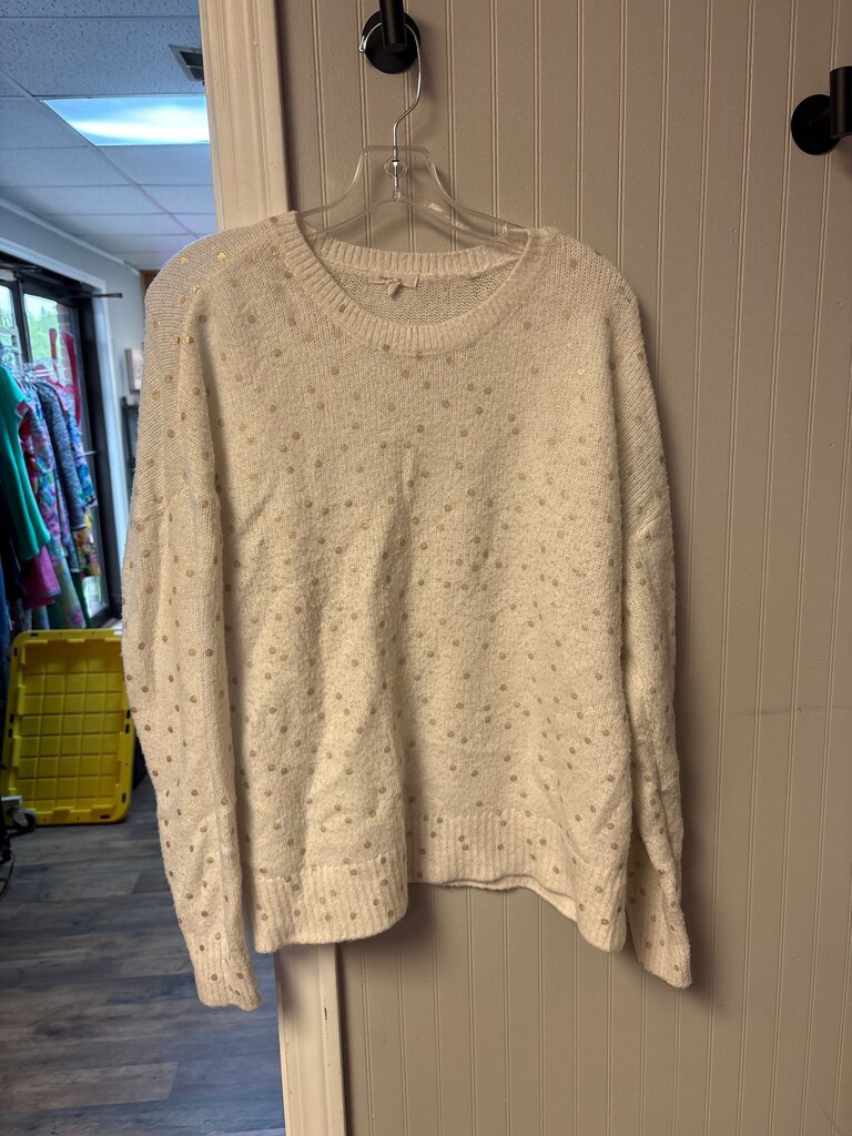 Maurices White Polka Dot Sweater