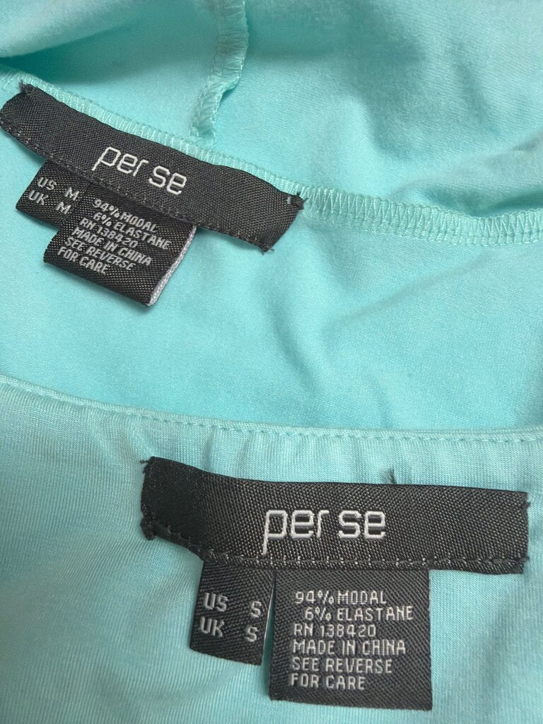 Per Se Aqua Blue Tank Top