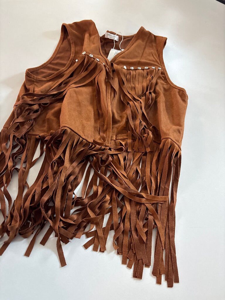 Hotloox Brown Fringe Vest