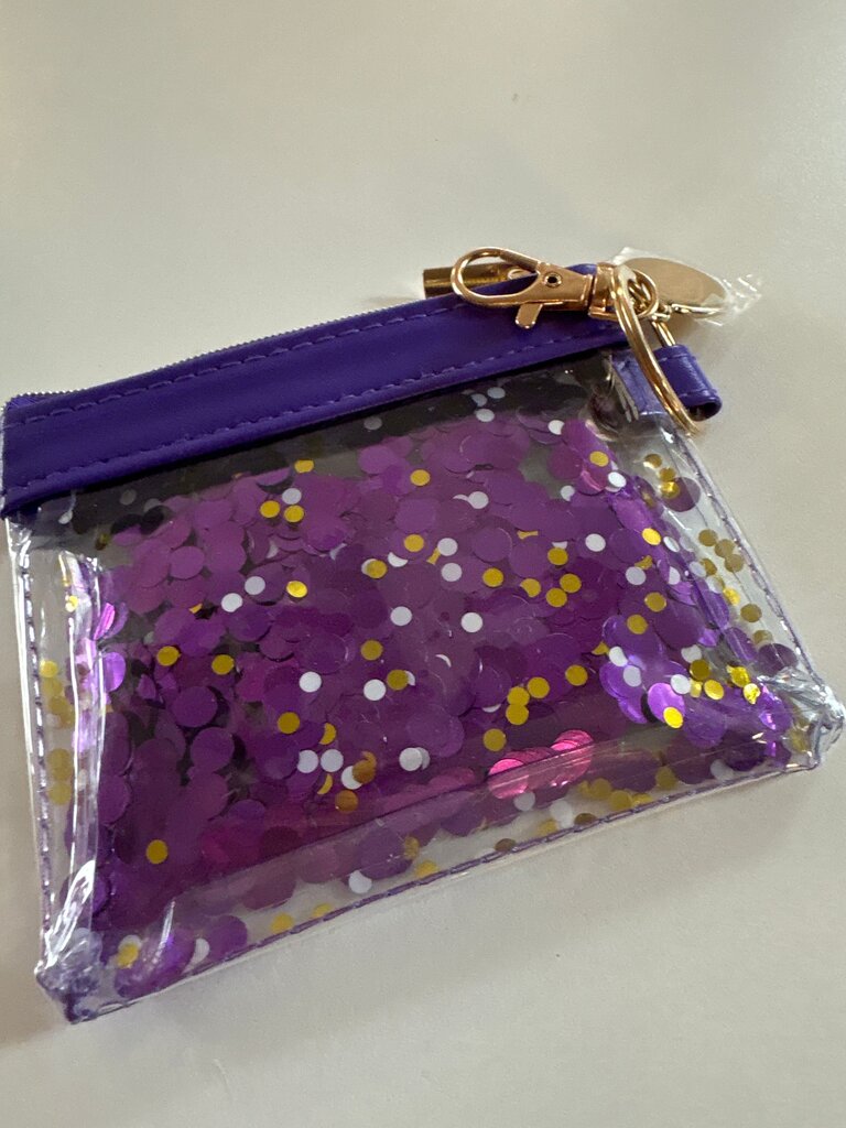 Purple Glitter Coin Purse
