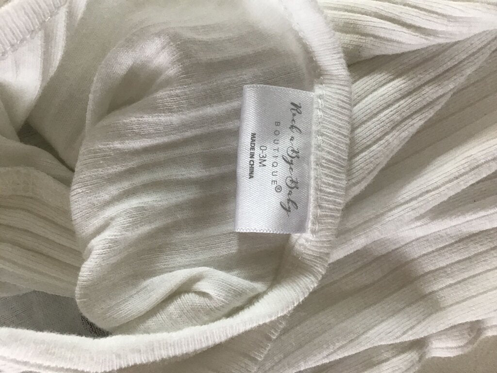 White Striped Baby Romper