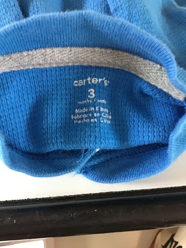 Carter's Long Sleeve Waffle Knit Bodysuit
